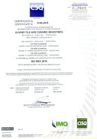 گواهینامه استاندارد ایزو 9001 شرکت کاشی و سرامیک الوند