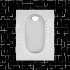 توالت زمینی مروارید مدل الگانت تخت و گود - توالت ایرانی الگانت